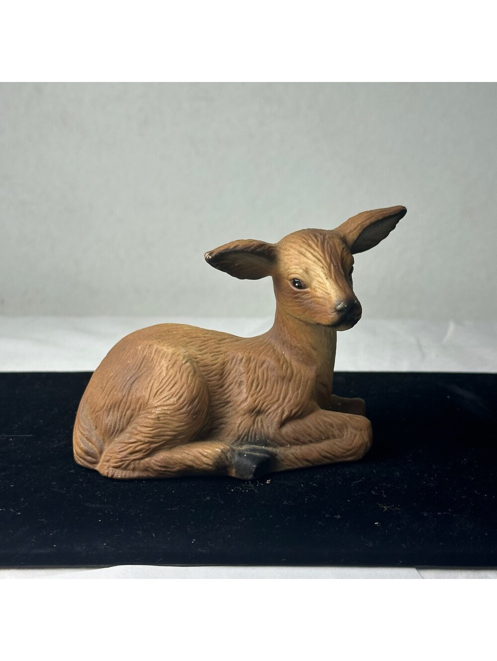 Vintage Ceramic Fawn Figurine Lying Deer Statue S-2